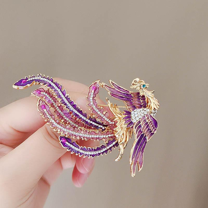 Women'S Accessories Categories - ユニセックスエナメル動物鳥カテゴリー ピン ファッション フェニックス ブローチ 女性用コートアクセサリー