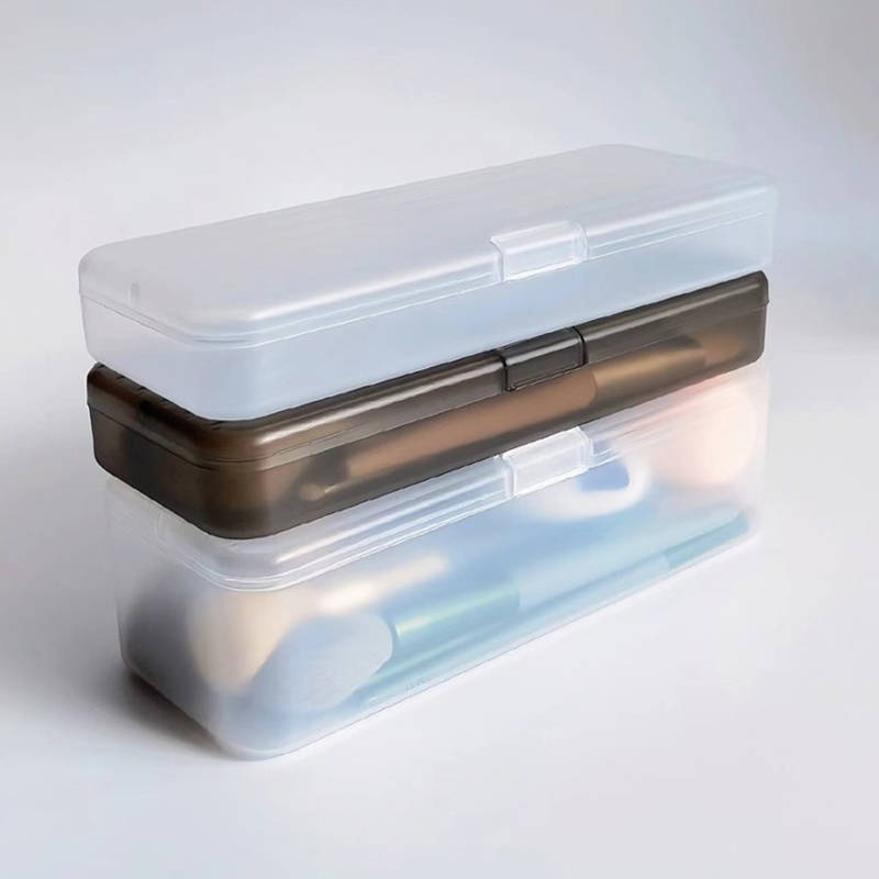Women Accessories Organizer - 1PC 透明プラスチック化粧品収納ボックス化粧ブラシペンホルダー文具オーガナイザーバケット学生用