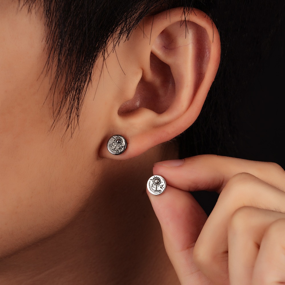Women'S Eagles Accessories - 1ペアのインディアンイーグルスタッドイヤリング男性用、レトロでユニークな太陽のイヤリング女性用、ヴィンテージでクールな男性用耳飾り
