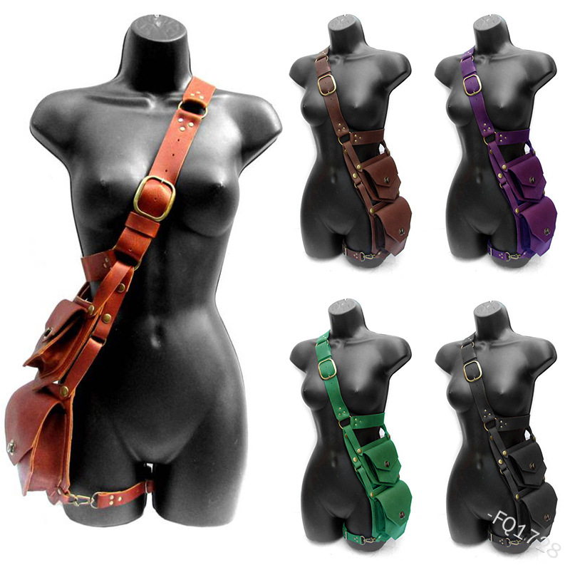Women'S Viking Accessories - 中世ポーチバッグベルト革サドル財布男性女性スチームパンクバイキング海賊衣装アンティークギアアクセサリーコスプレ大人のための