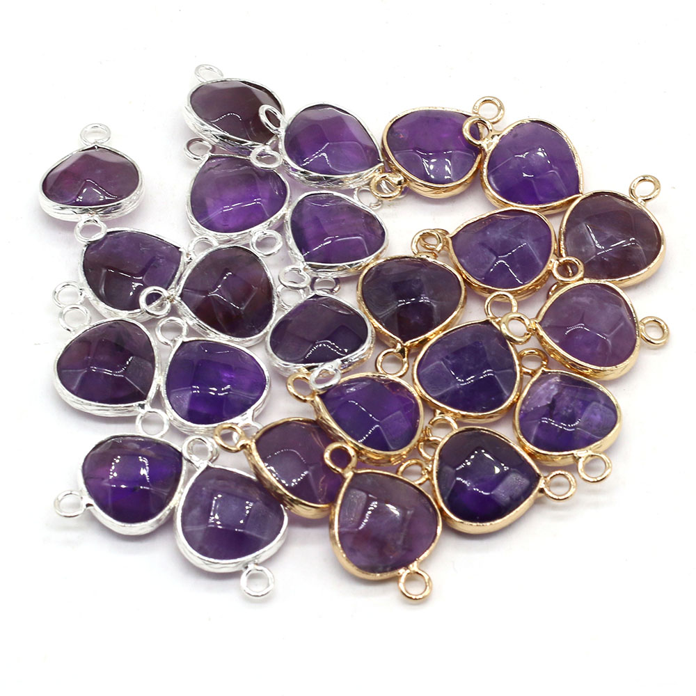 Women Accessories Dropshipping - 2 個天然石コネクタ脂肪水ドロップペンダントチャーム DIY 女性男性ネックレスブレスレットジュエリーメイキングアクセサリー