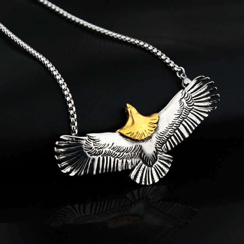 Women'S Eagles Accessories - トレンディなイーグルペンダントシルバー 925 男性ネックレスレトロパンクスタイルフライングイーグルチョーカーネックレス男性パーティーアクセサリーボーイフレンドギフト