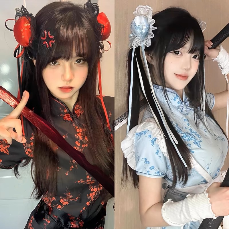 Women Accessories On Sale - かわいいお団子ヘアピン中国風国民ファッションヘアアクセサリー袍マッチングサイドクリップヘアパックDIYブランド新発売