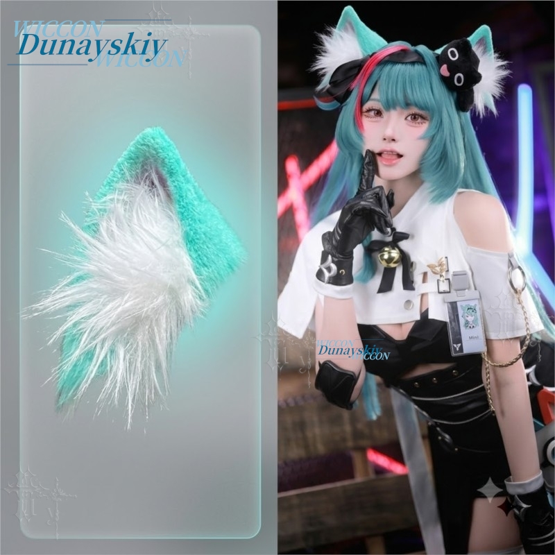 Women'S Ear Accessories - 手作り獣耳ネバーネス・トゥ・エバーネスミントナナリーウォーターメロンレッドコスプレアクセサリーアニメゲームテールヘッドウェアスーツ 코스프레
