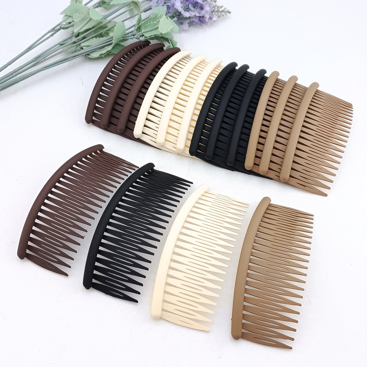 Women Accessories On Sale - 1/12 個女性ヘアコーム大シンプルなヘアピン前髪固定配置壊れ毛ヘッドバンド後頭部コームヘアアクセサリー