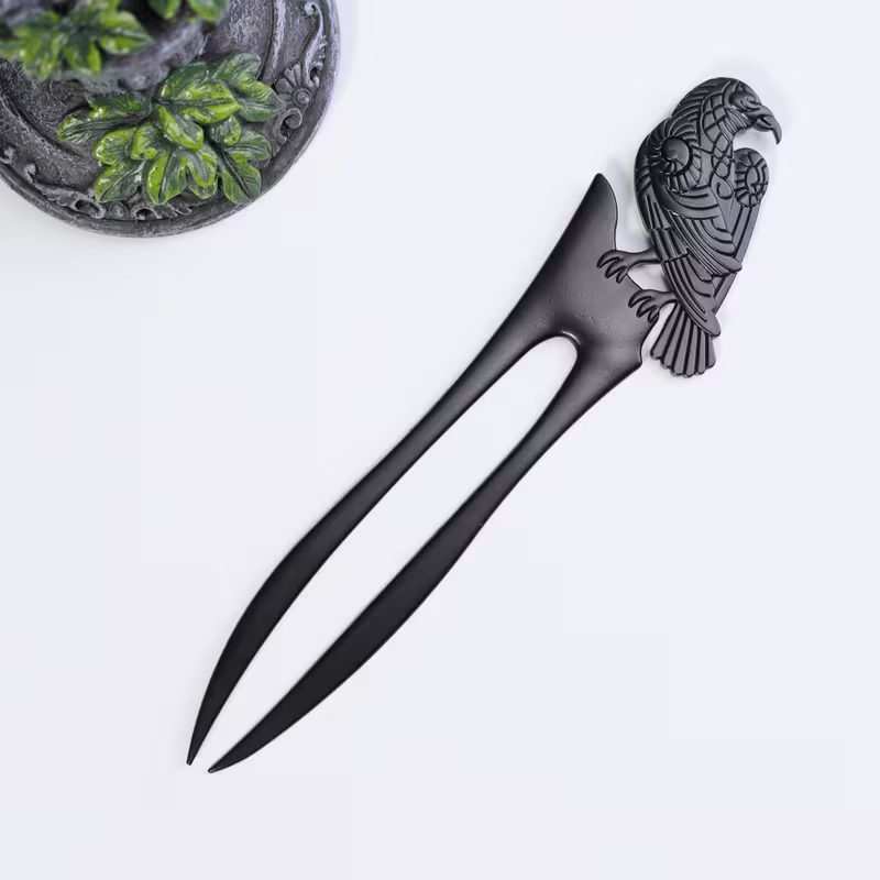ヴィンテージヘアピン（バイキングレイヴン装飾付き）1個、ヘア - Women'S Viking Accessories のレビューと価格