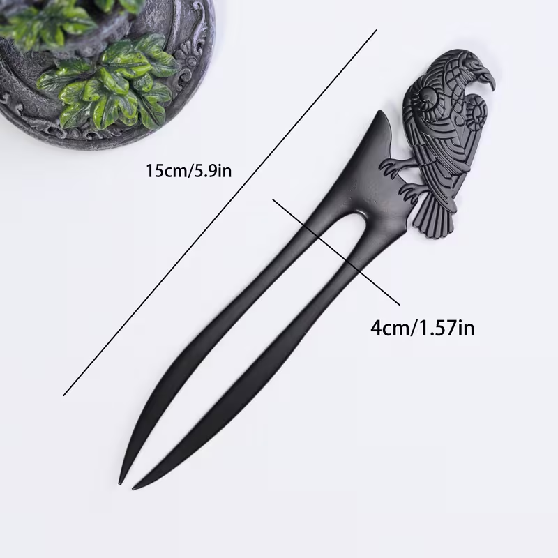 ヴィンテージヘアピン（バイキングレイヴン装飾付き）1個、ヘア - Women'S Viking Accessories のレビューと価格
