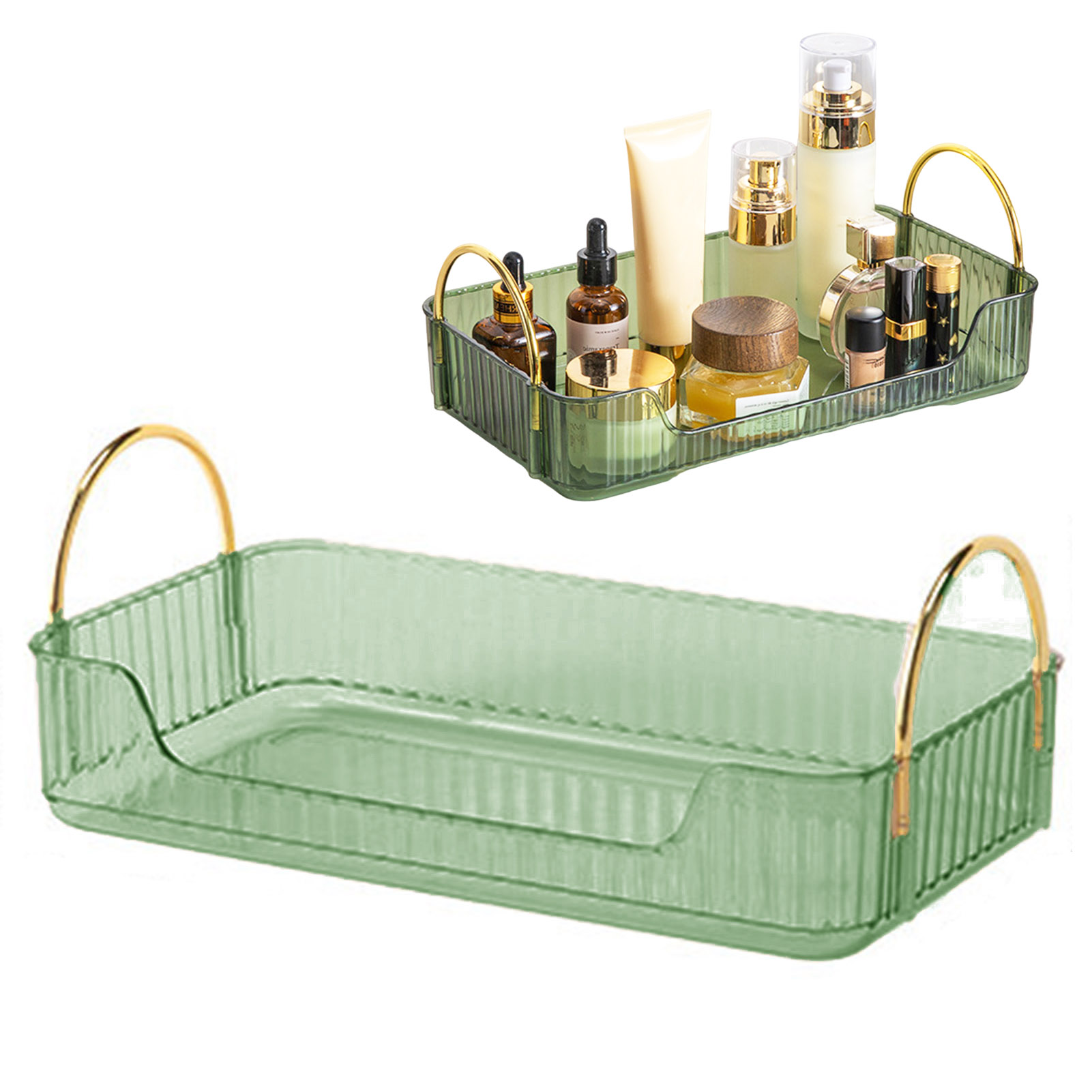 バスルームオーガナイザーラックライト高級アクリル収納ホルダー - Women Accessories Organizer のレビューと価格
