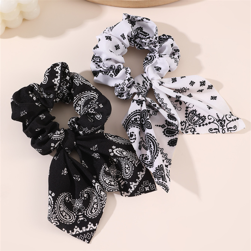 2個/セット プリントヘアシュシュ – かわいい柄の伸縮性タ - Hair Tie Velvet のレビューと価格