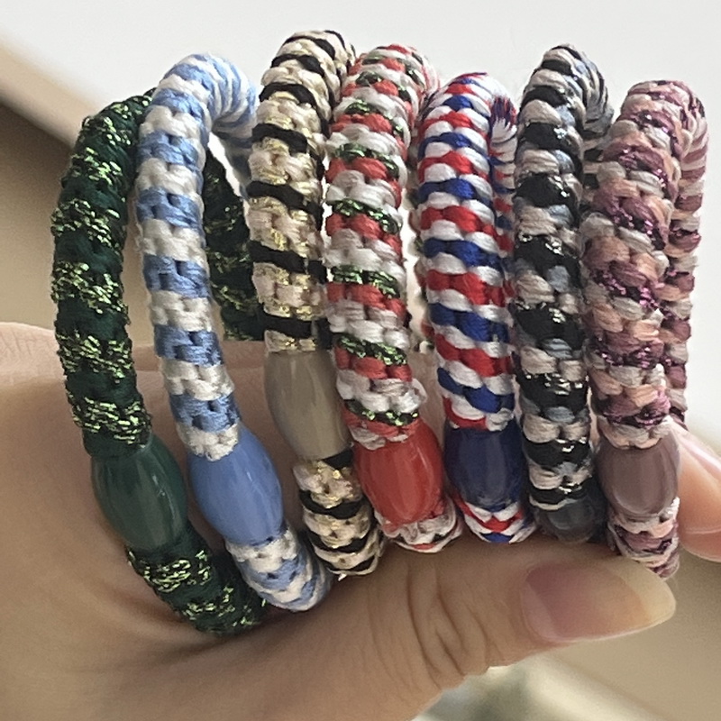 3 ピース/セット女性ファッションゴールドワイヤーヘアゴムバ - Wrap Ring Gold のレビューと価格