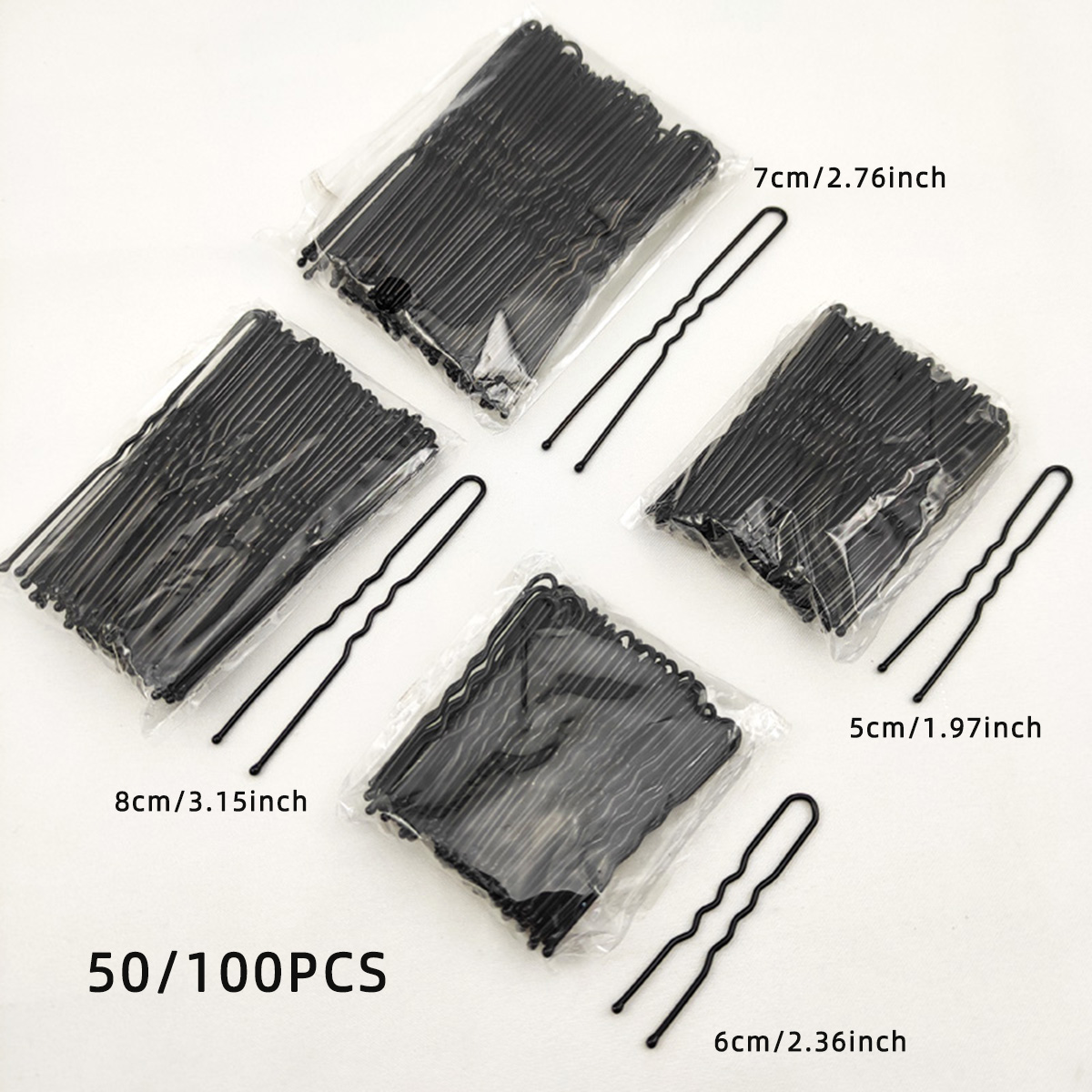 50/100 個女性 5/6/7/8 センチメートル髪波状  - Women Accessories On Sale のレビューと価格