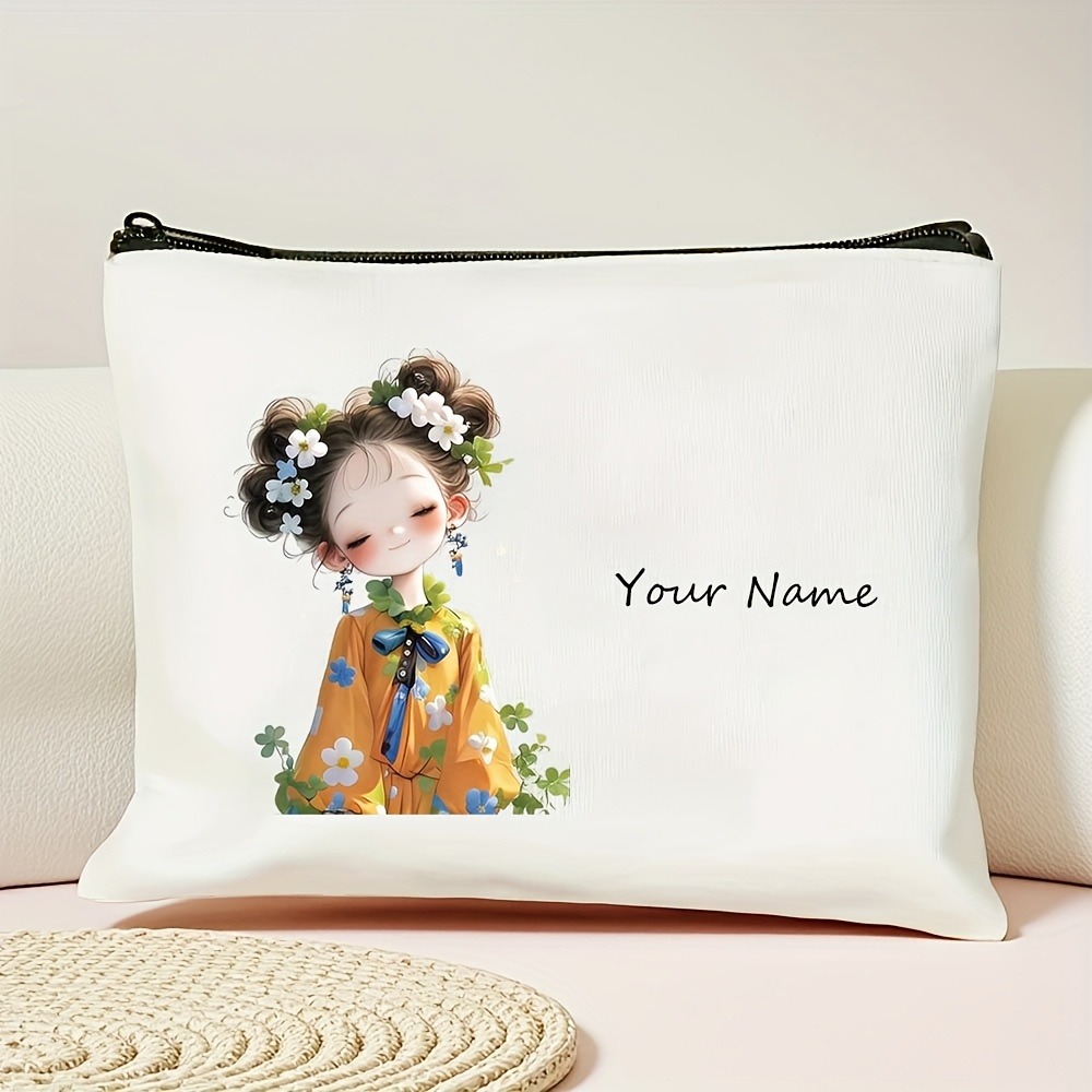 韓国風アニメガール化粧バッグカスタム名/テキストビューティー - Women Accessories Organizer のレビューと価格