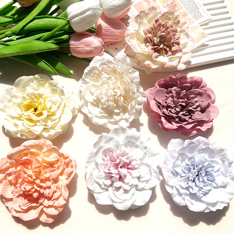海辺の夕日の写真ヘアアクセサリー赤牡丹の花の髪のカテゴリー  - Women'S Accessories Categories のレビューと価格