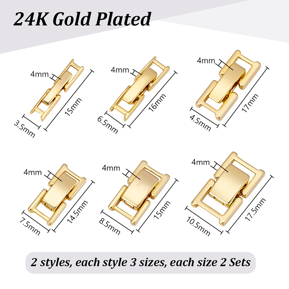 6種類の真鍮製時計バンドクラスプ、カドミウムフリー、鉛フリー - Wrap Ring Gold のレビューと価格