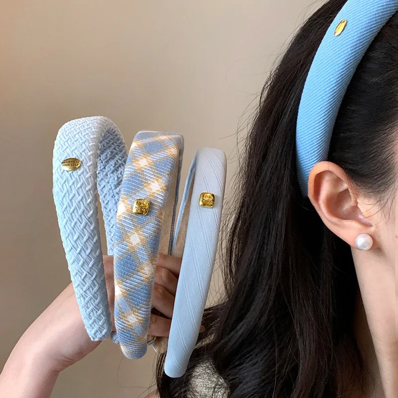 ゴールドラベル ブルー ワイドブリム ヘアバンド 2025年 - Wrap Ring Gold のレビューと価格