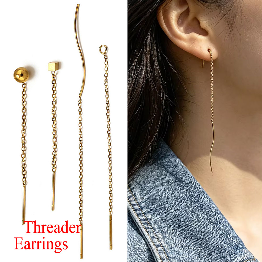 10 個ステンレス鋼ロングイヤーラインイヤリングボールダング - Women'S Ear Accessories のレビューと価格