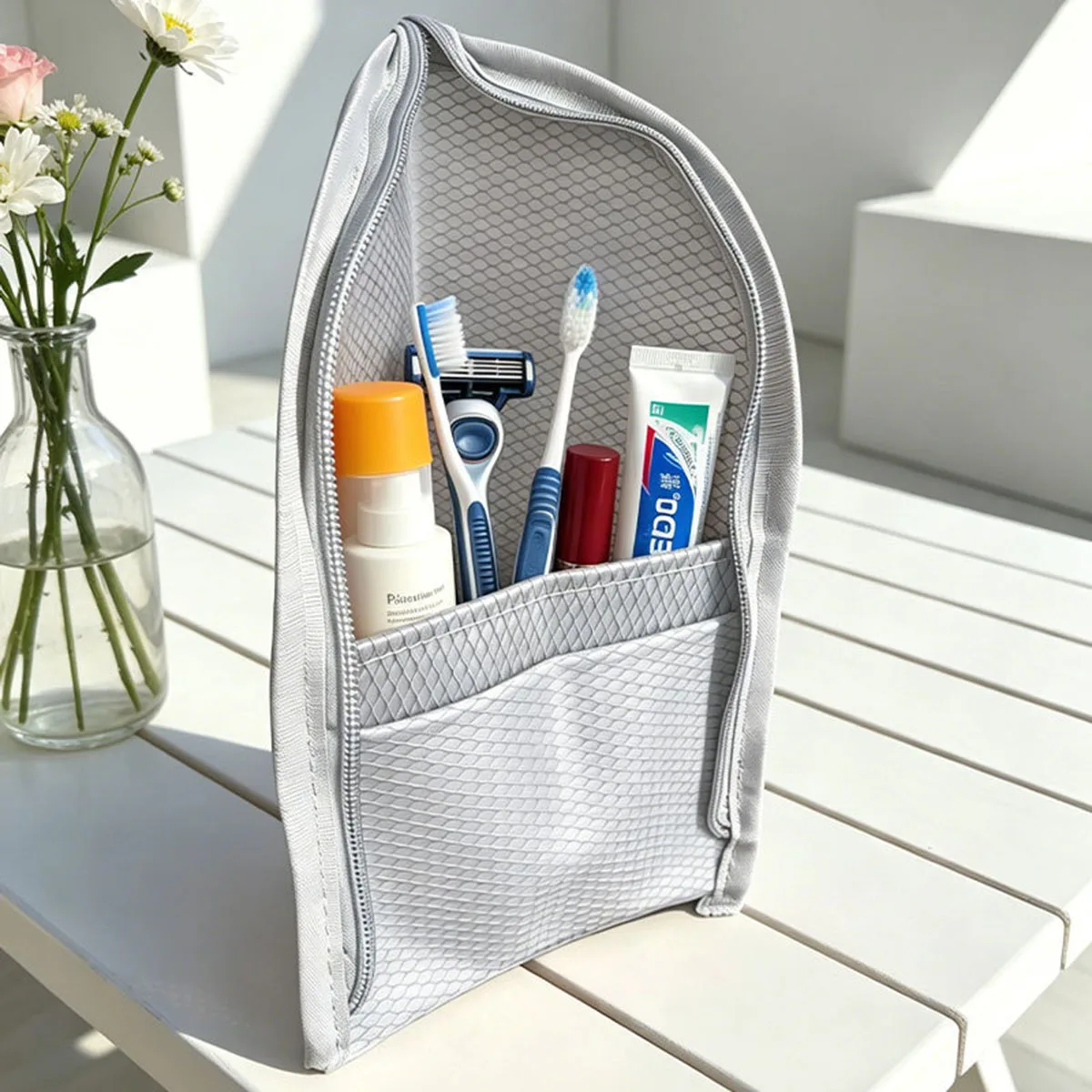 旅行用メッシュ製トイレタリーバッグ - 通気性・速乾性・防カ - Women Accessories Organizer のレビューと価格