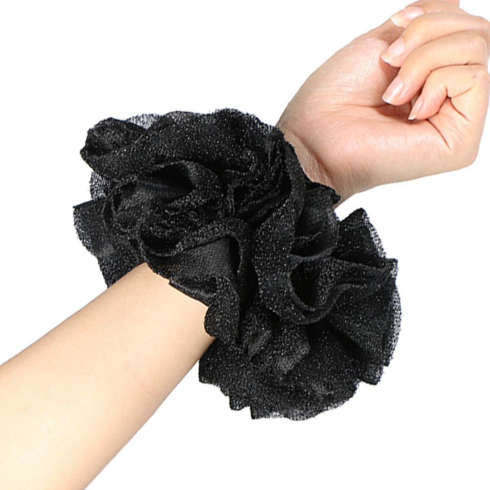 真新しいヘッドウェア オーバーサイズ シュシュ 布製アート  - Hair Tie Velvet のレビューと価格