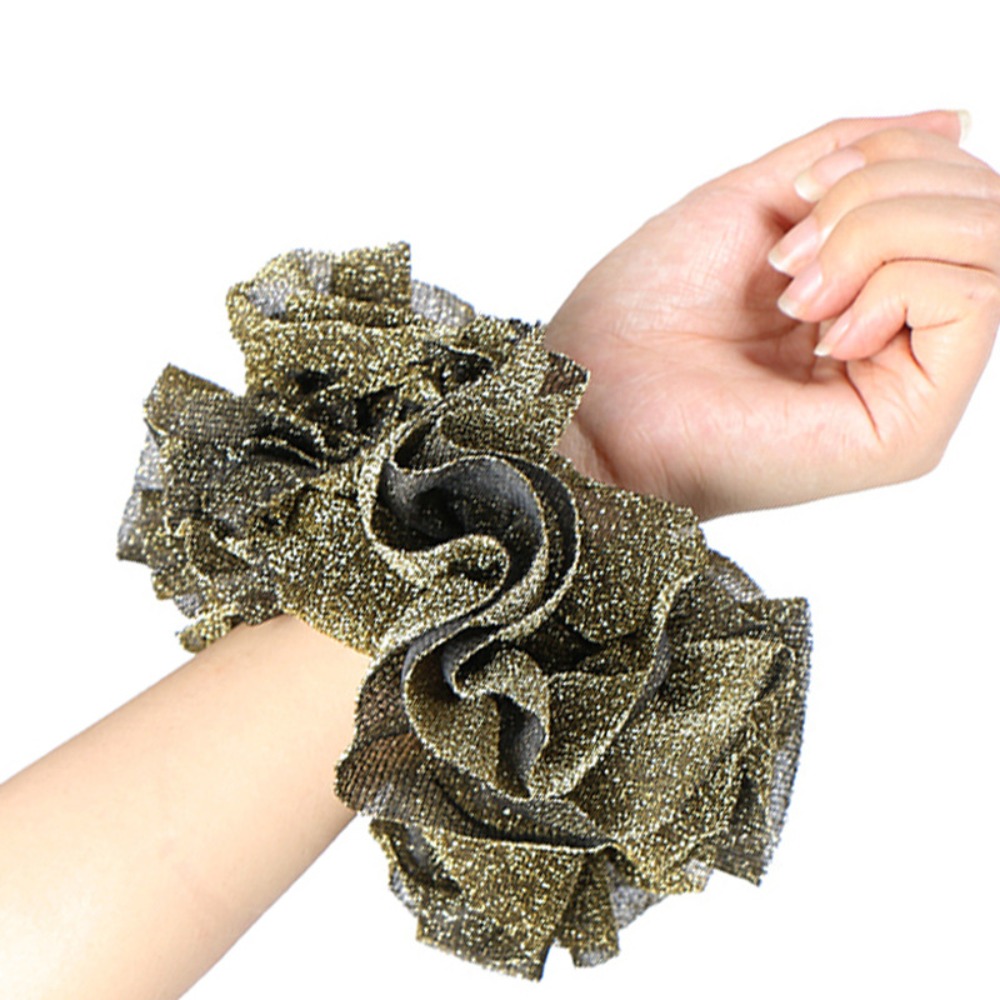 真新しいヘッドウェア オーバーサイズ シュシュ 布製アート  - Hair Tie Velvet のレビューと価格
