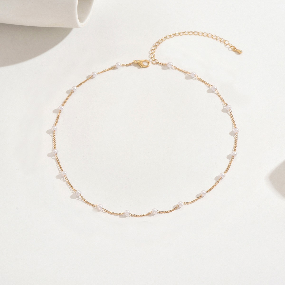 レディース ミニマリスト ネックレス - フェイクパール付き - Women'S Affordable Accessories のレビューと価格