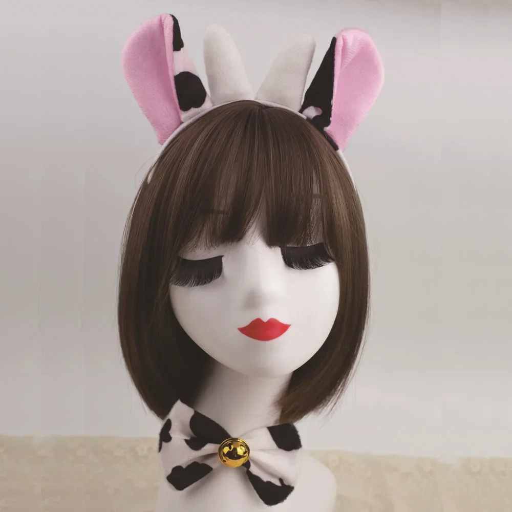 乳牛コスチュームセット耳ヘッドバンド鼻尾スカートチュチュハロ - Women'S Ear Accessories のレビューと価格