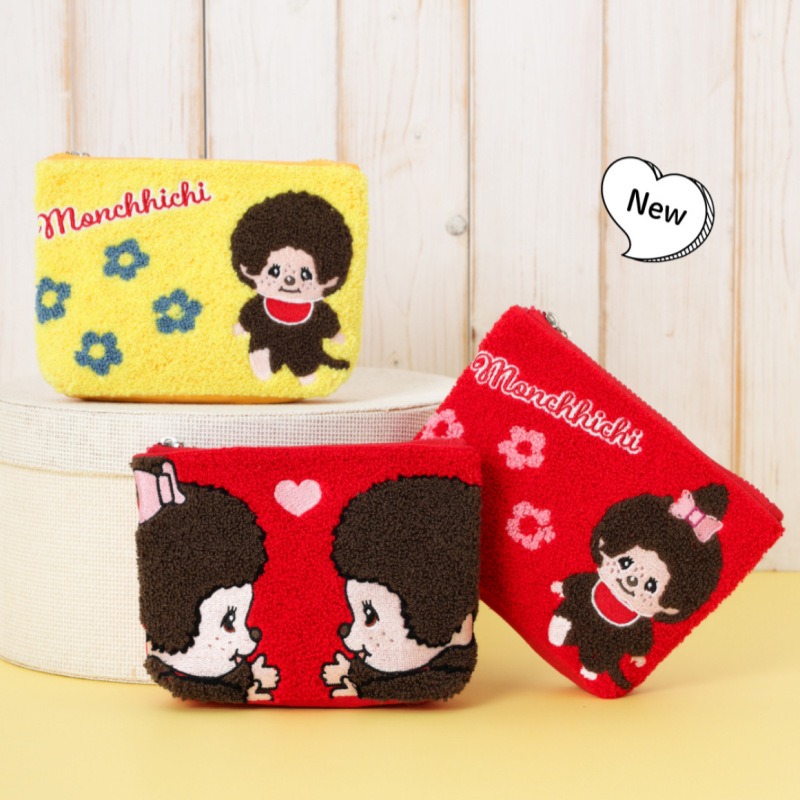 かわいいモンチッチ刺繍入りジッパー収納袋ポータブルタオルポー - Women Accessories Organizer のレビューと価格