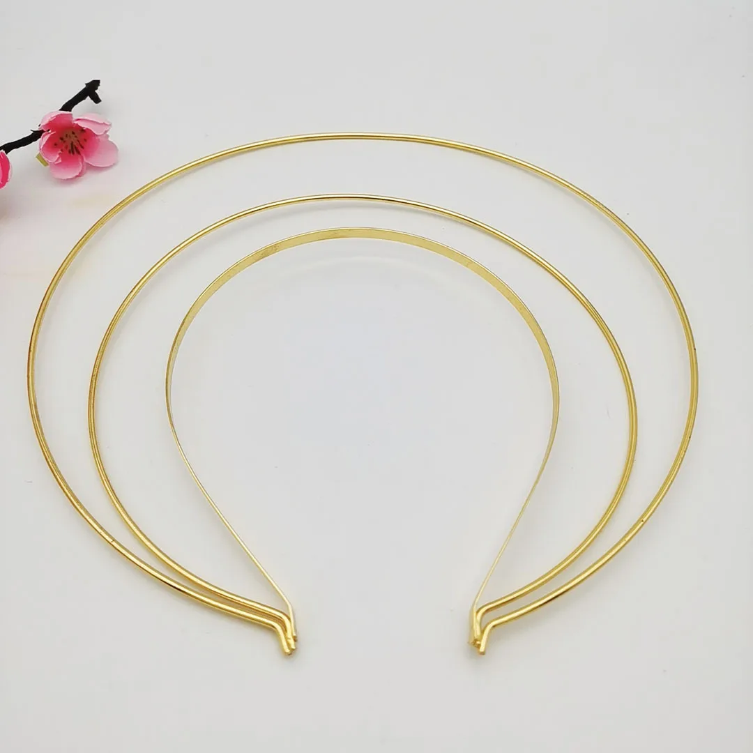 女性と女の子のためのブライダルシルバーゴールドハロヘッドバン - Wrap Ring Gold のレビューと価格