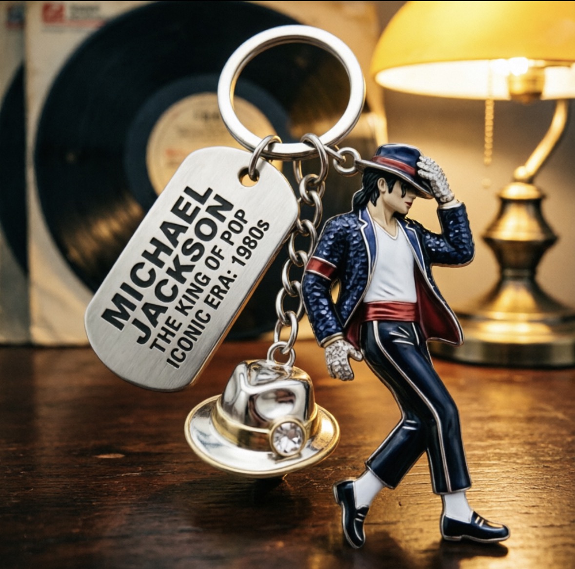 マイケル・ジャクソンキーホルダー、クラシックダンスキングペン - Women'S Key Accessories のレビューと価格