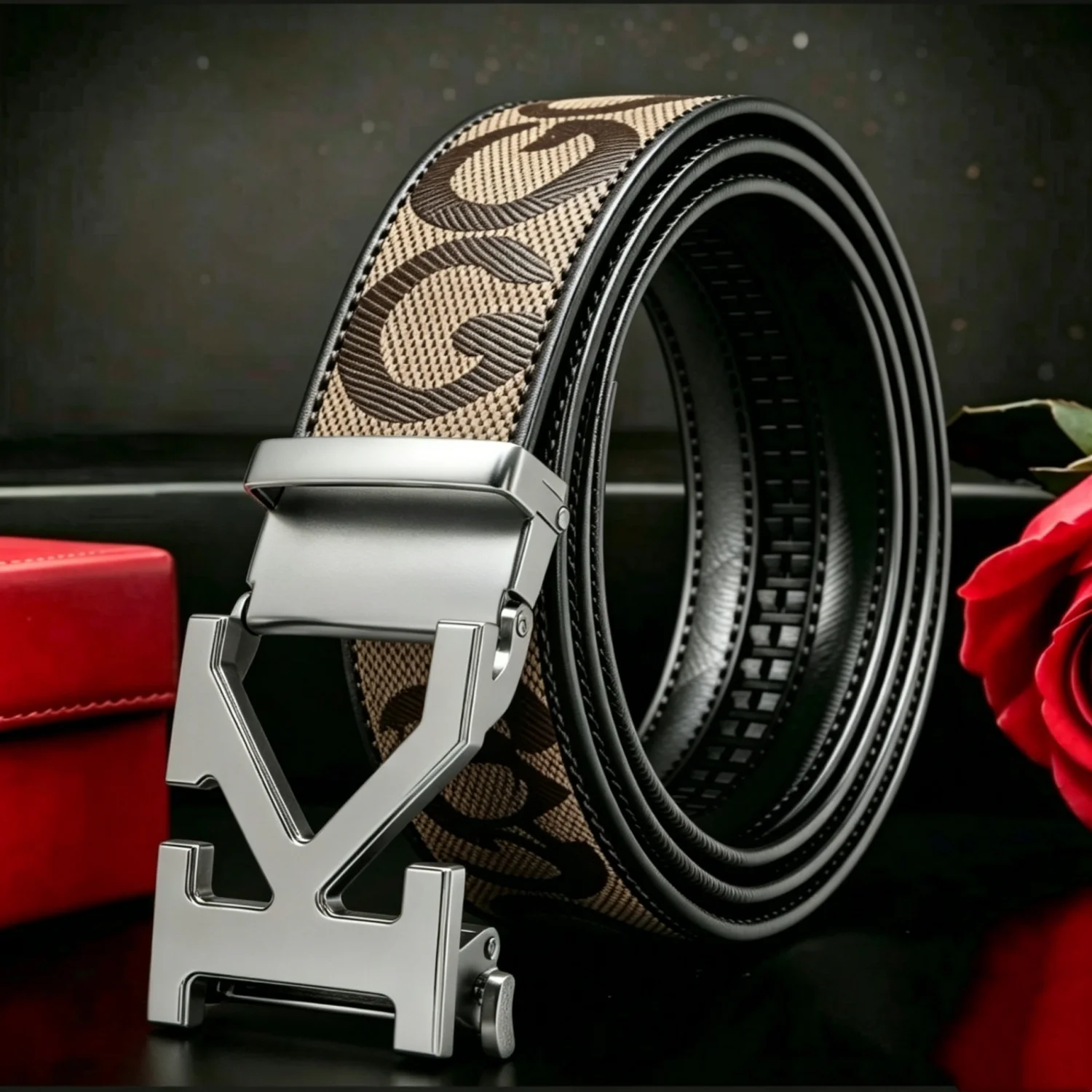 POYYAS スタイリッシュなメタルバックル メンズベルト  - Women'S Eagles Accessories のレビューと価格