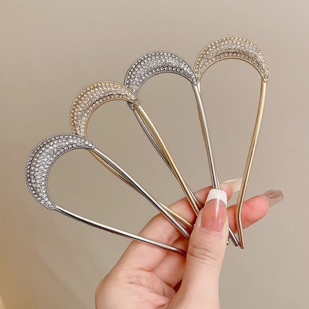 1/2 個 U 字型クリスタルヘアピンヘアクリップ女性のため - Women Accessories On Sale のレビューと価格