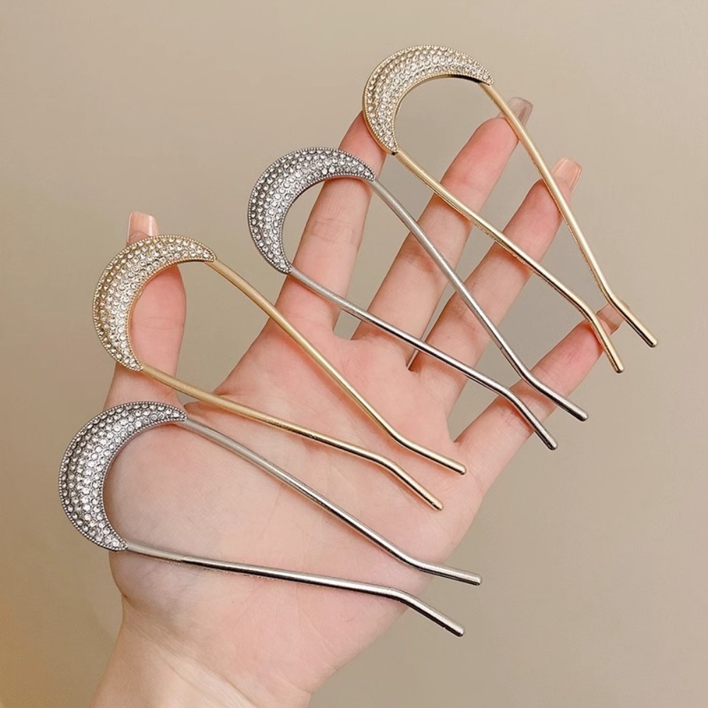 1/2 個 U 字型クリスタルヘアピンヘアクリップ女性のため - Women Accessories On Sale のレビューと価格