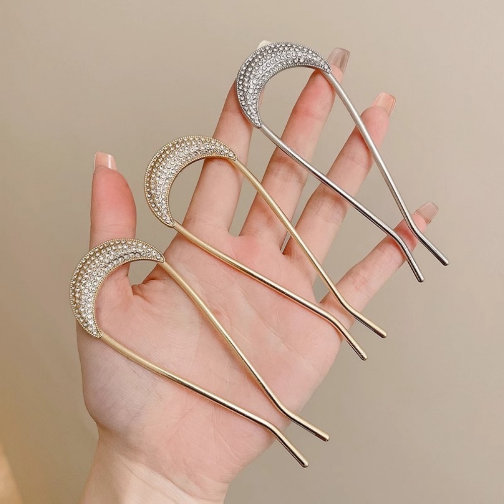1/2 個 U 字型クリスタルヘアピンヘアクリップ女性のため - Women Accessories On Sale のレビューと価格