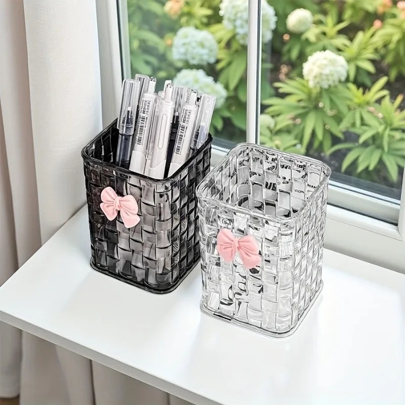 2個入り透明アクリル製アイブロウブラシ収納ボックス（リボン付 - Women Accessories Organizer のレビューと価格