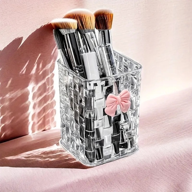 2個入り透明アクリル製アイブロウブラシ収納ボックス（リボン付 - Women Accessories Organizer のレビューと価格