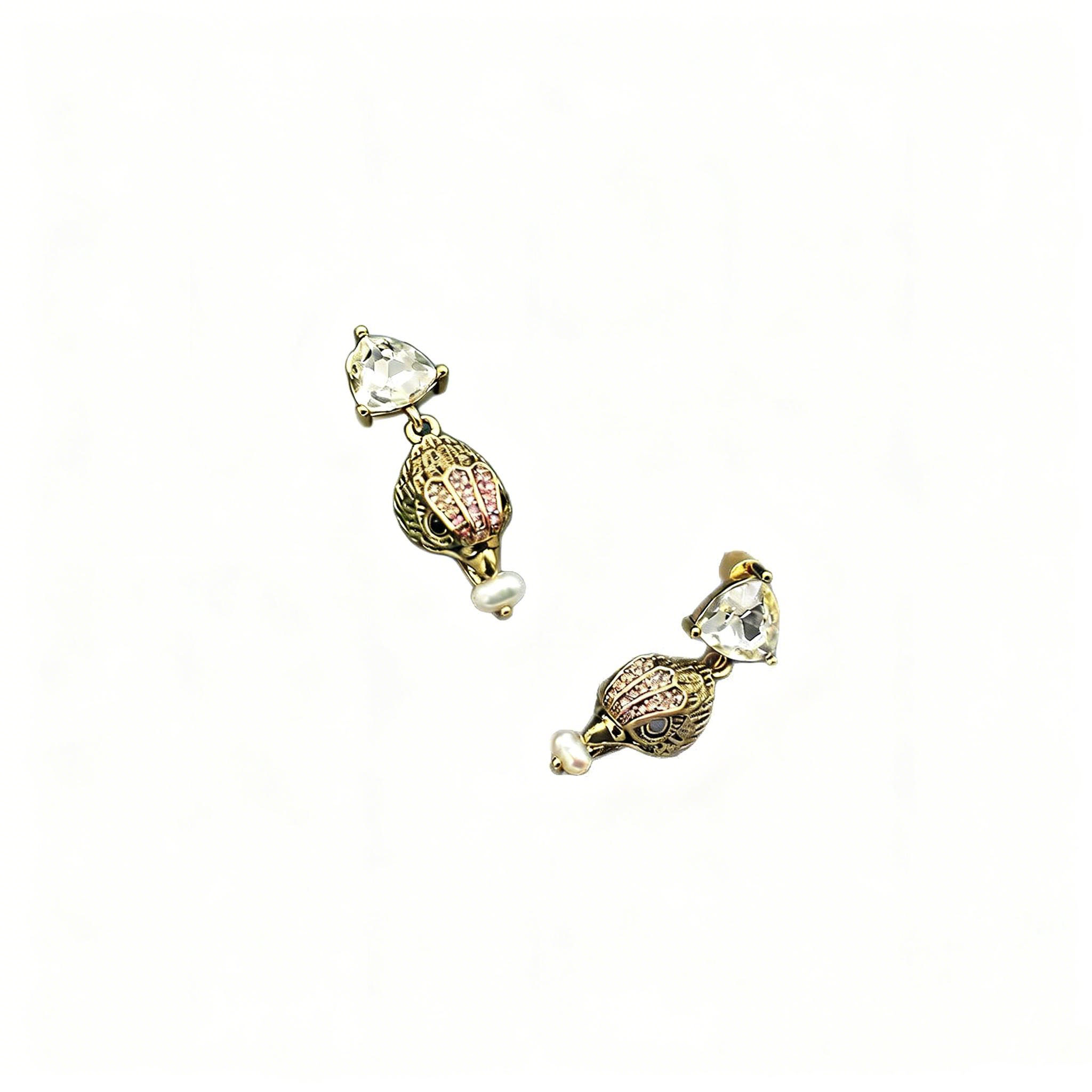 ヴィンテージイーグルヘッドスタッドイヤリング淡水バロックパー - Women'S Eagles Accessories のレビューと価格