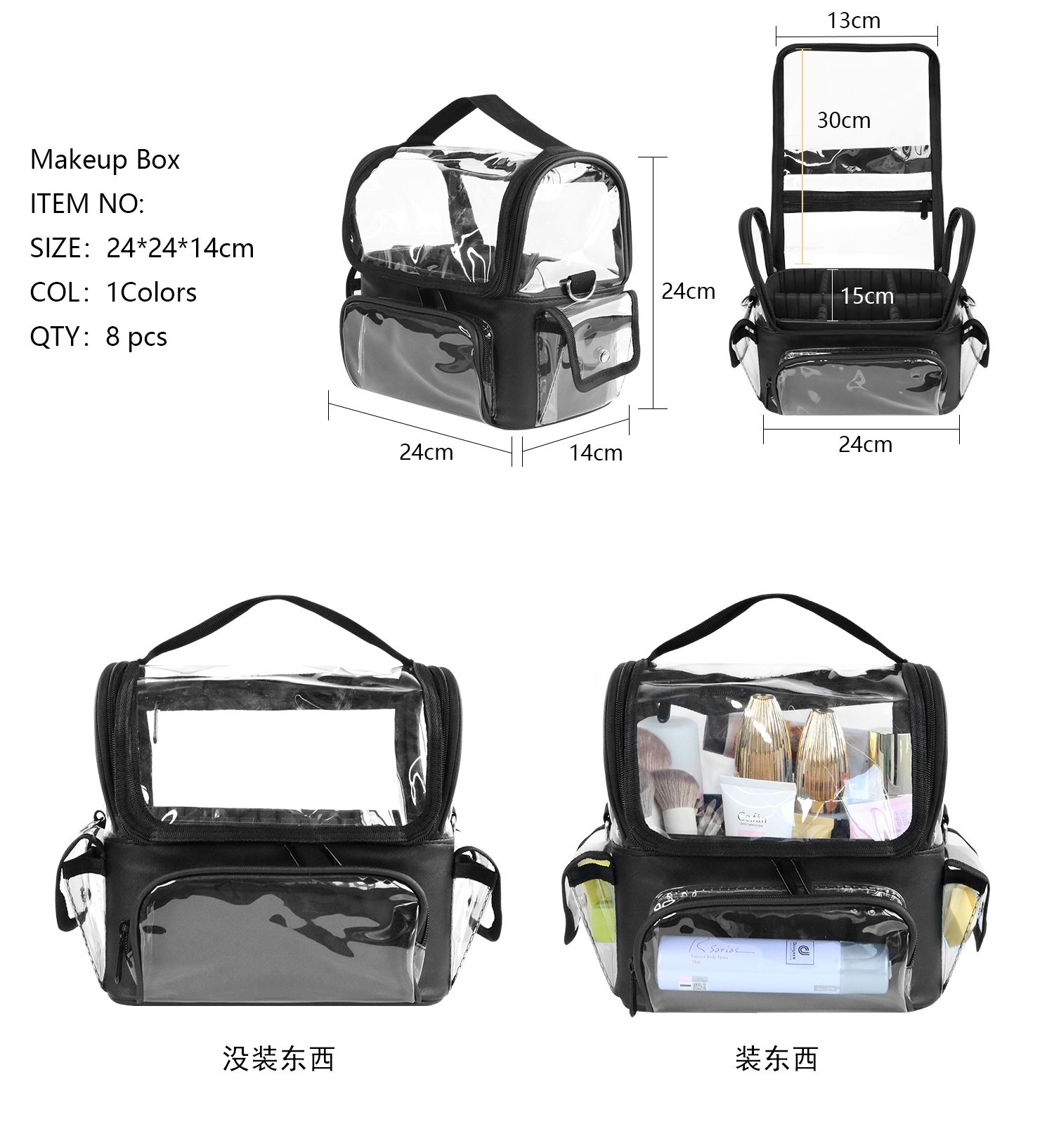 メイクブラシホルダーバックパックメイクアップアーティストトラ - Women Accessories Organizer のレビューと価格
