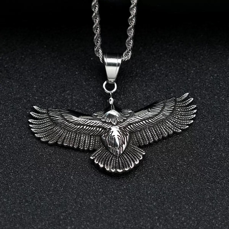 トレンディなイーグルペンダントシルバー 925 男性ネックレ - Women'S Eagles Accessories のレビューと価格