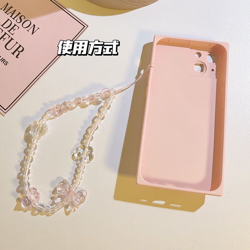 携帯電話ストラップキーホルダー女性女の子韓国ピンククマ蝶花電 - Women'S Key Accessories のレビューと価格