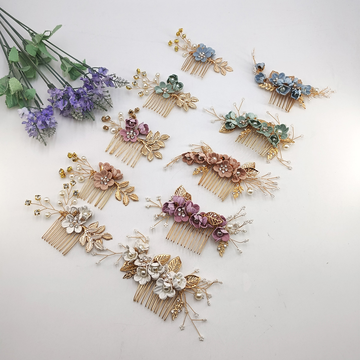 4 個パールジルコン高級ヘア合金コームセット甘いロマンチック - Pearl Hair Pin のレビューと価格
