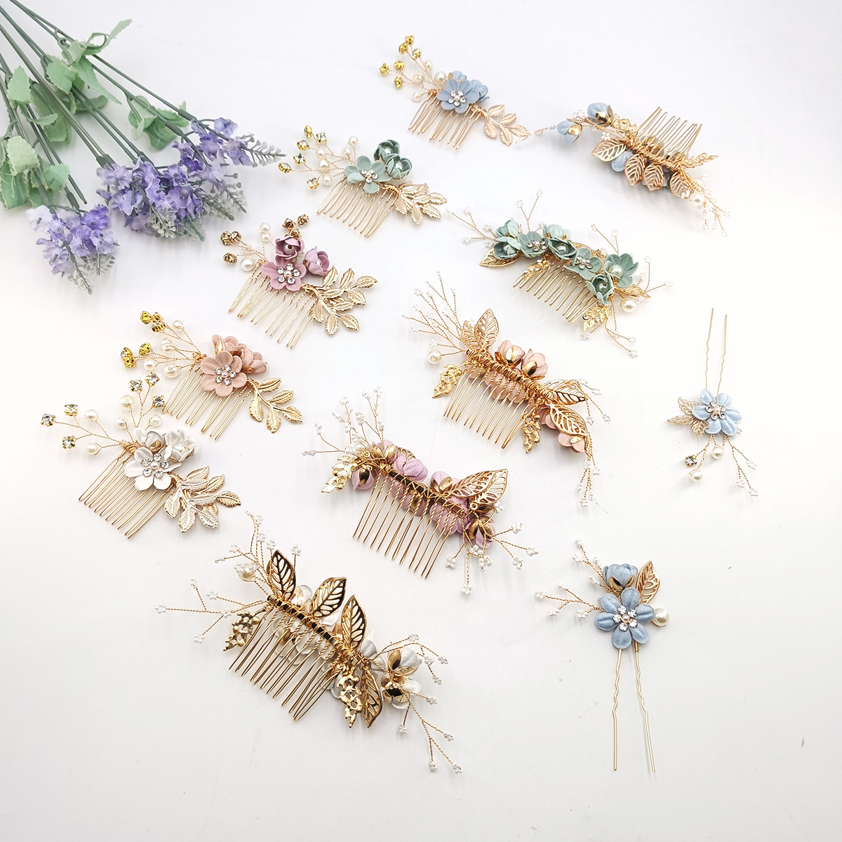 4 個パールジルコン高級ヘア合金コームセット甘いロマンチック - Pearl Hair Pin のレビューと価格