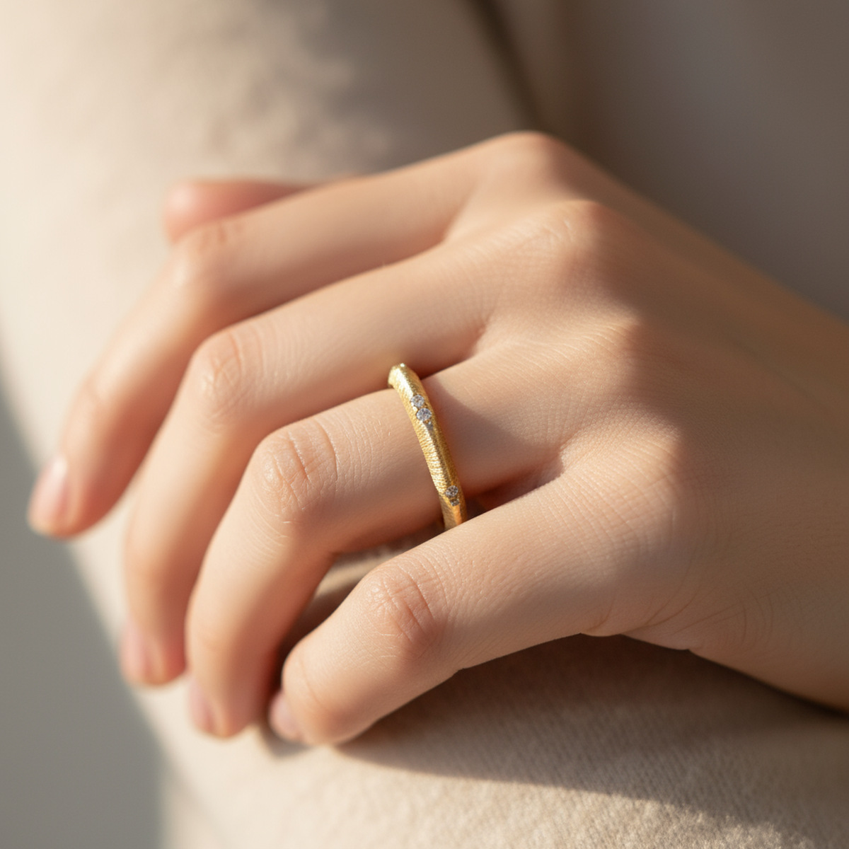 イタリア製ハンドメイドブラッシュ仕上げモアサナイトリング ス - Women'S Affordable Accessories のレビューと価格