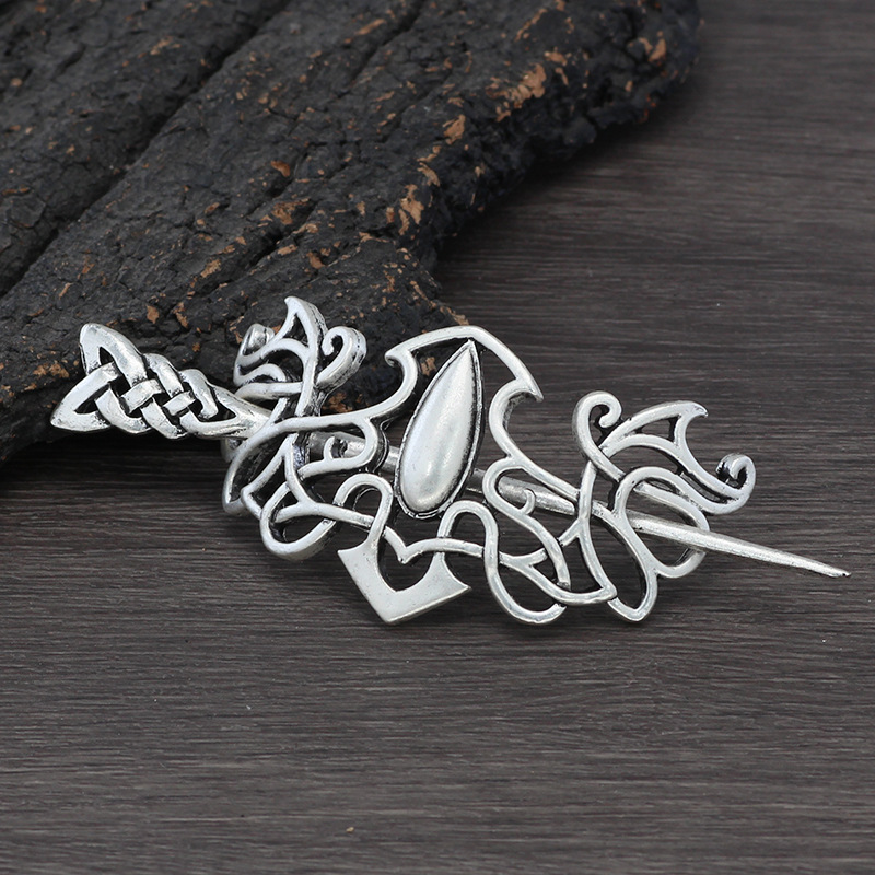 ヒップホップパンクスタイルレトロ中空女性の合金ヘアピンバイキ - Women'S Viking Accessories のレビューと価格