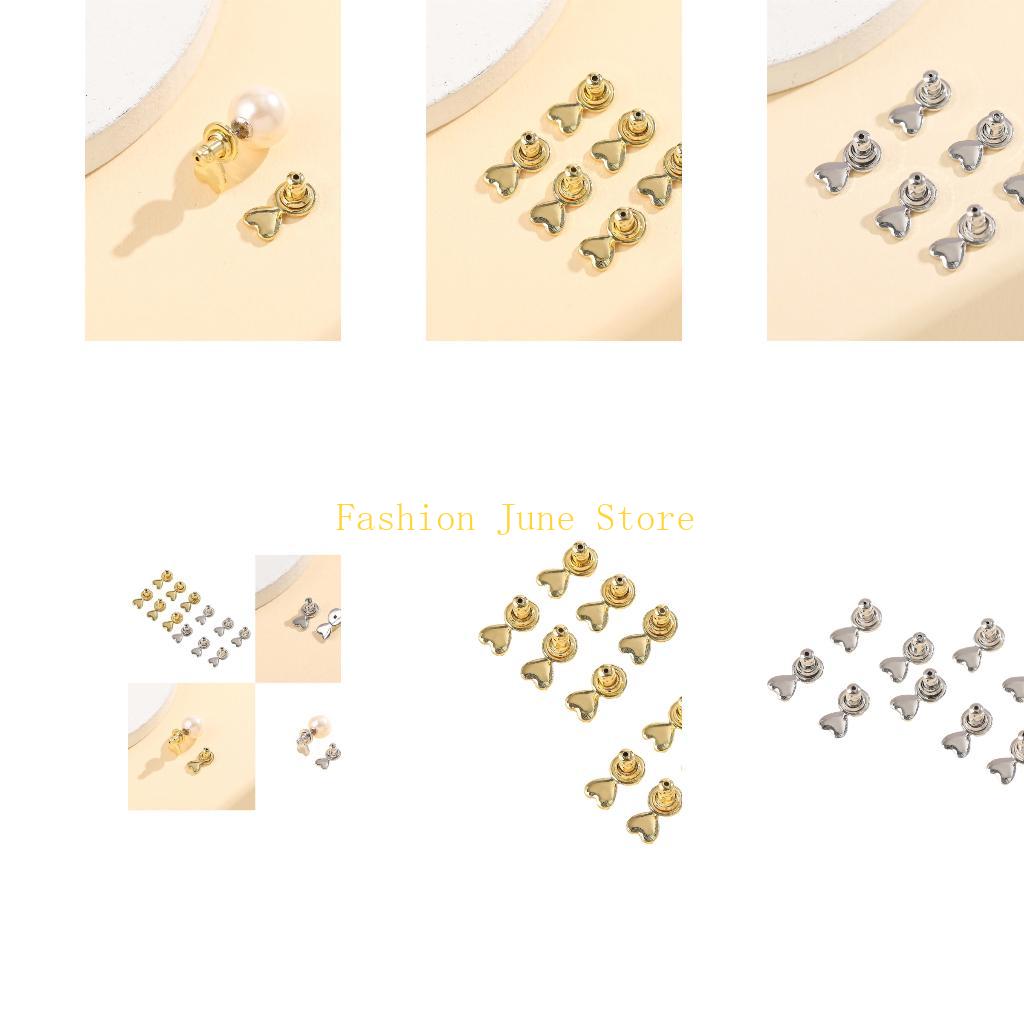 N5KA銅合金非スライップイヤリングバックハートデザイン長続 - Women'S Ear Accessories のレビューと価格
