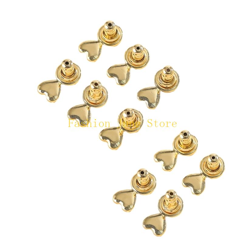 N5KA銅合金非スライップイヤリングバックハートデザイン長続 - Women'S Ear Accessories のレビューと価格