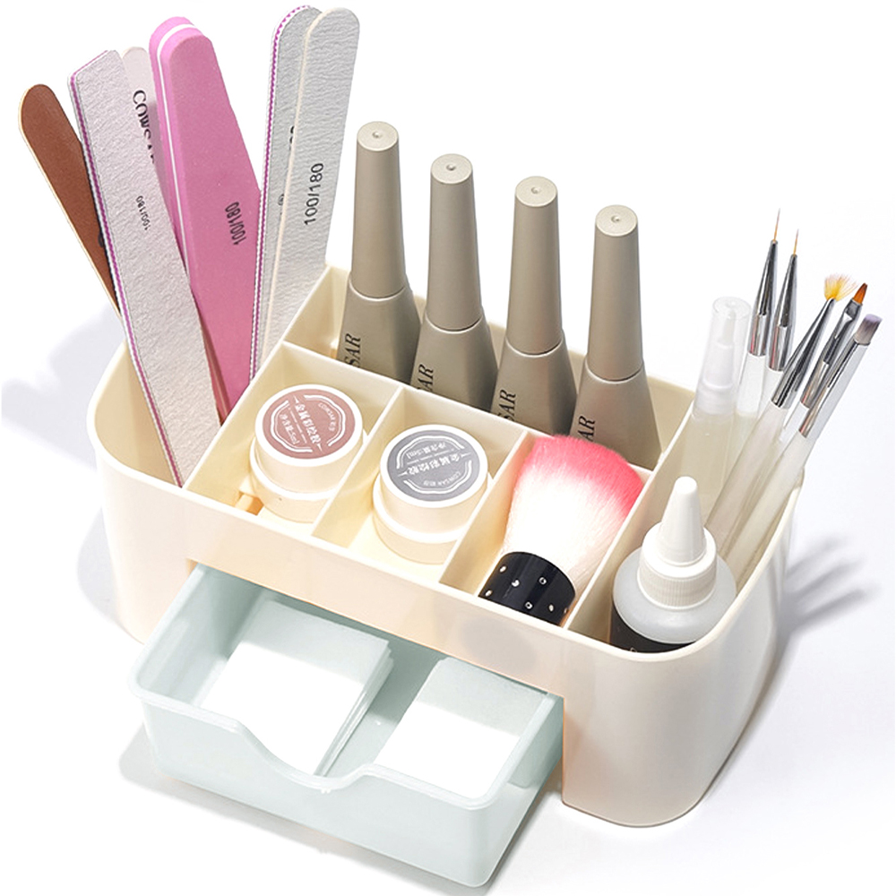 ネイルアートオーガナイザーデスクトップ引き出し化粧品収納ボッ - Women Accessories Organizer のレビューと価格