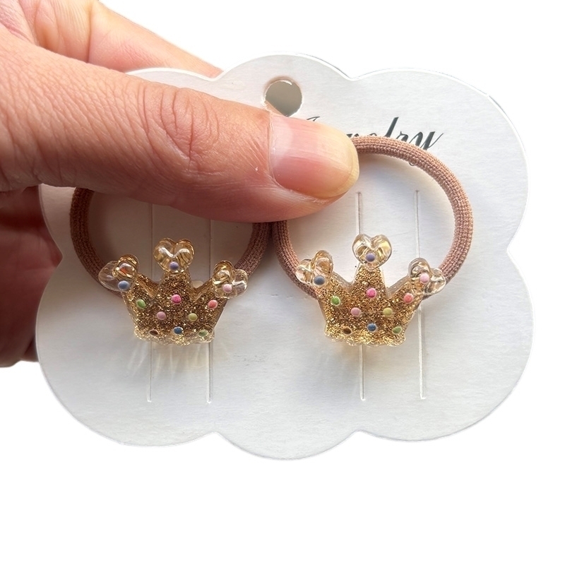 女の子のための光沢のあるゴールドの弾性ヘアバンド、子供のため - Wrap Ring Gold のレビューと価格